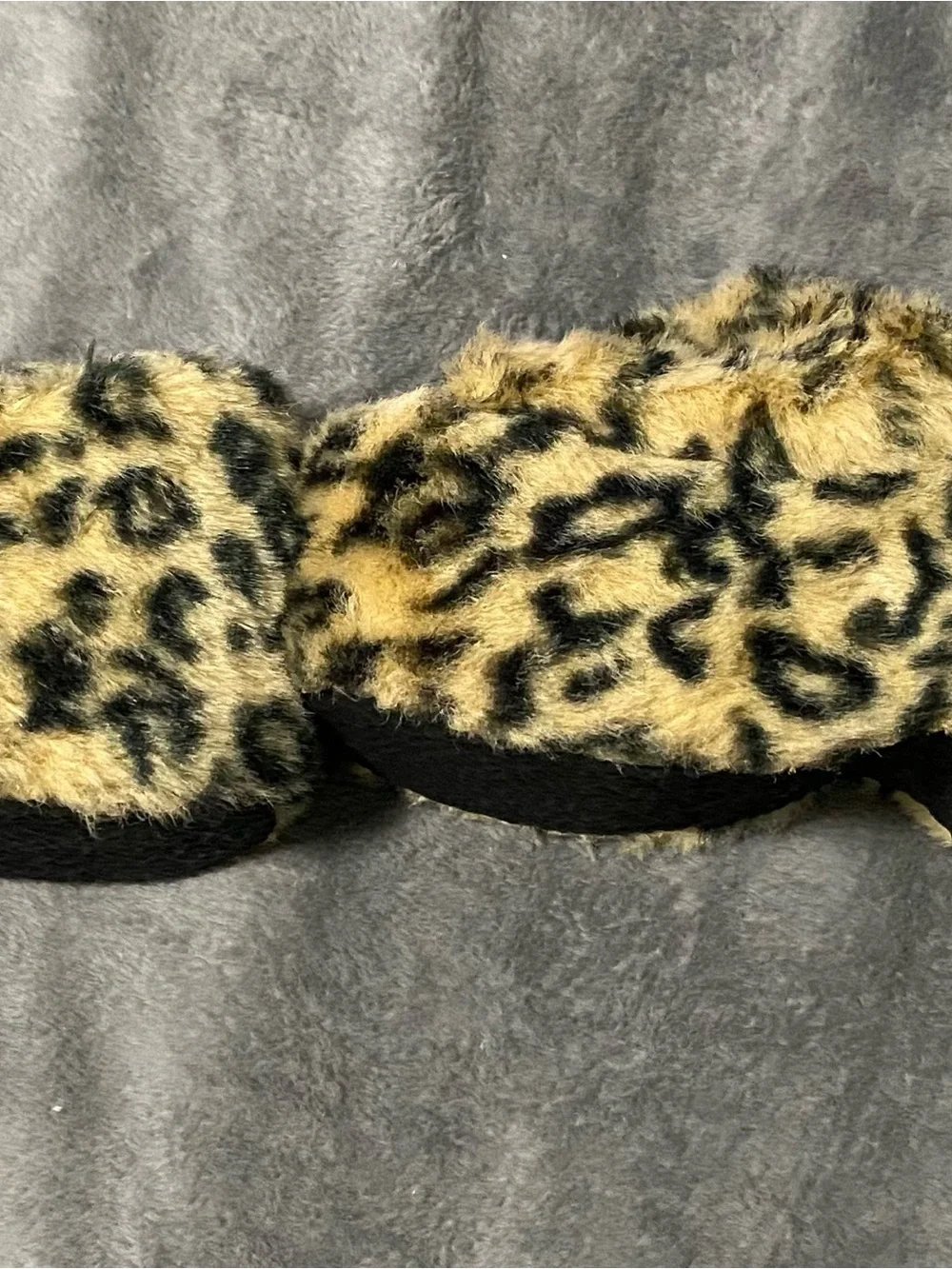 Steve Madden Leopard Faux Fur Slide Slippers - Tan and Black